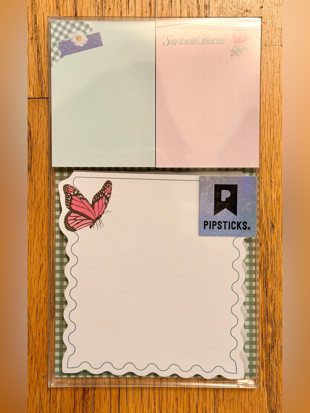 Pipsticks - Say it with flowers memopad